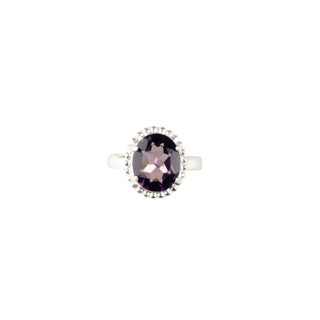 Amethyst Gemstone 925 Stamped Silver Jewelry Handmade Ring For Anniversary Gift RR-28-5