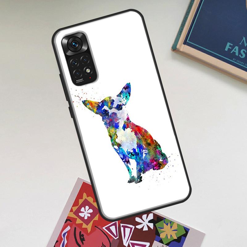 Chihuahua Face Floral Dog Case For Xiaomi Redmi Note 14 13 12 11 9 10 15 Pro Plus Redmi 15 15C 14C 13C 12C 10C Cover