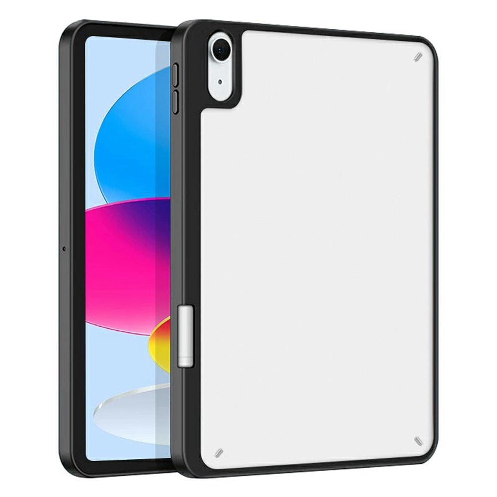 

For iPad mini (2024)/(2021) Case Acrylic+PC Matte Tablet Cover with Pencil Holder Black