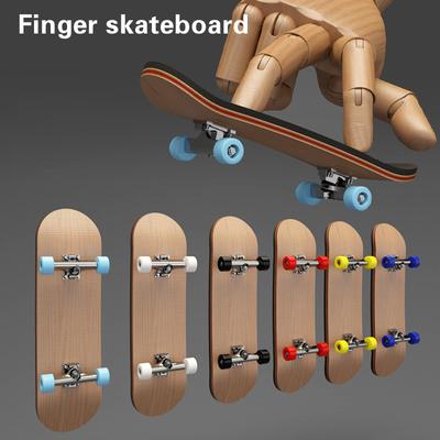 1Set Finger SkateBoard Wooden Fingerboard Toy Professional Stents Fingers Skate Set Novelty Children Christmas Gift