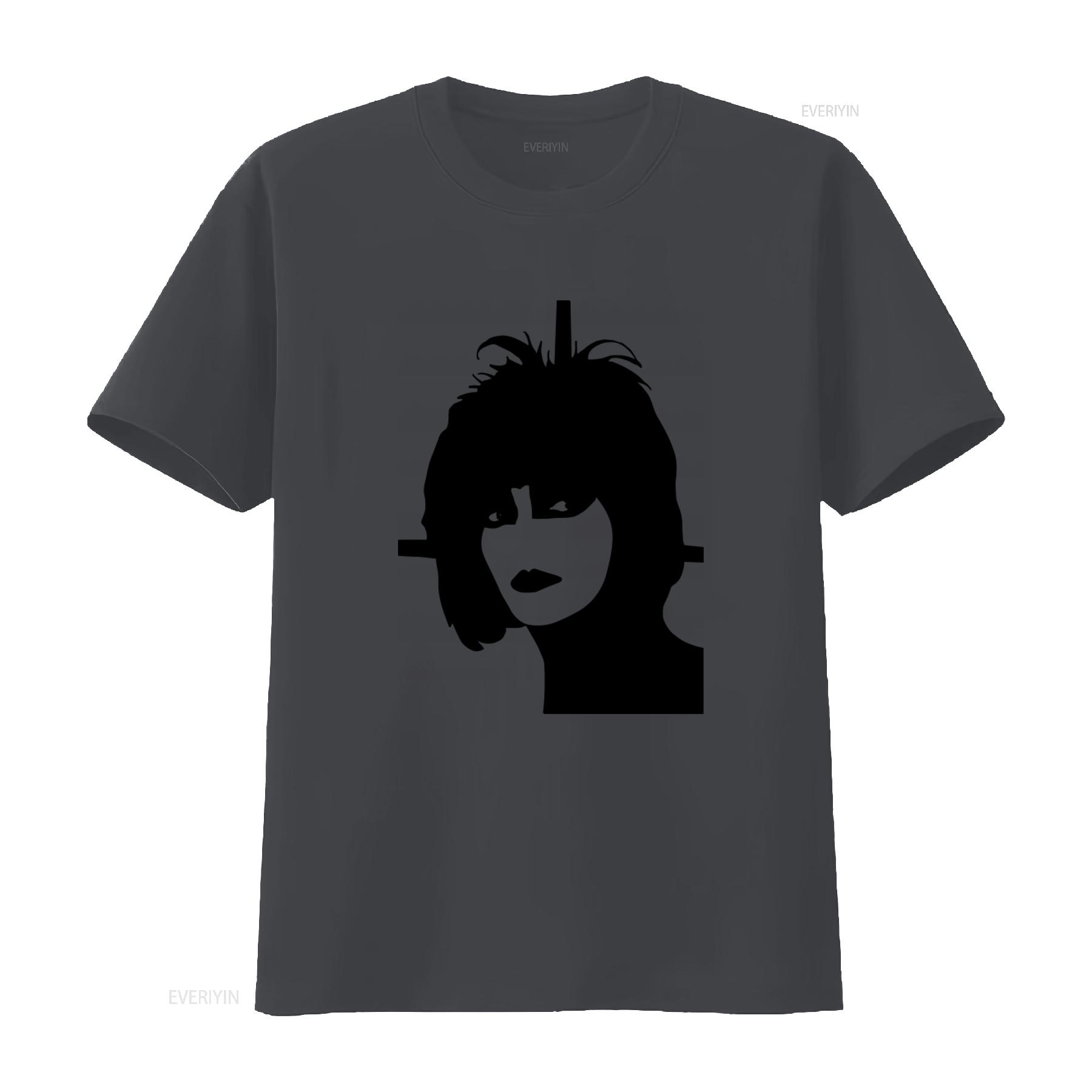 

Mens Siouxsie Sioux Silhouette Punk Banshees T Shirt vintage Washed Top For Everyday Wear Versatile Stylish designer clothes 4XL
