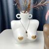 Art Body Vase Ceramic Hydroponic Vase Flower Arrangement Home Decor Desktop Ornaments Garden Decoration