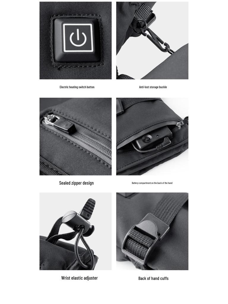 Winter Smart Beheizbare Handschuhe—Elektrische Temperaturkontrollierte Kältefeste Handschuhe für Männer & Frauen, Ideal für Bergsteigen & Motorradfahren