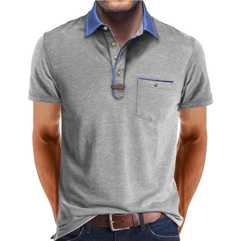 Mens Summer Short Sleeve Polo Shirt Casual Top