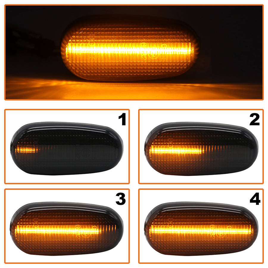 Fiat Bravo II 07-14 LED Side Indicator SMOKED DYNAMIC 2 Pcs. SET