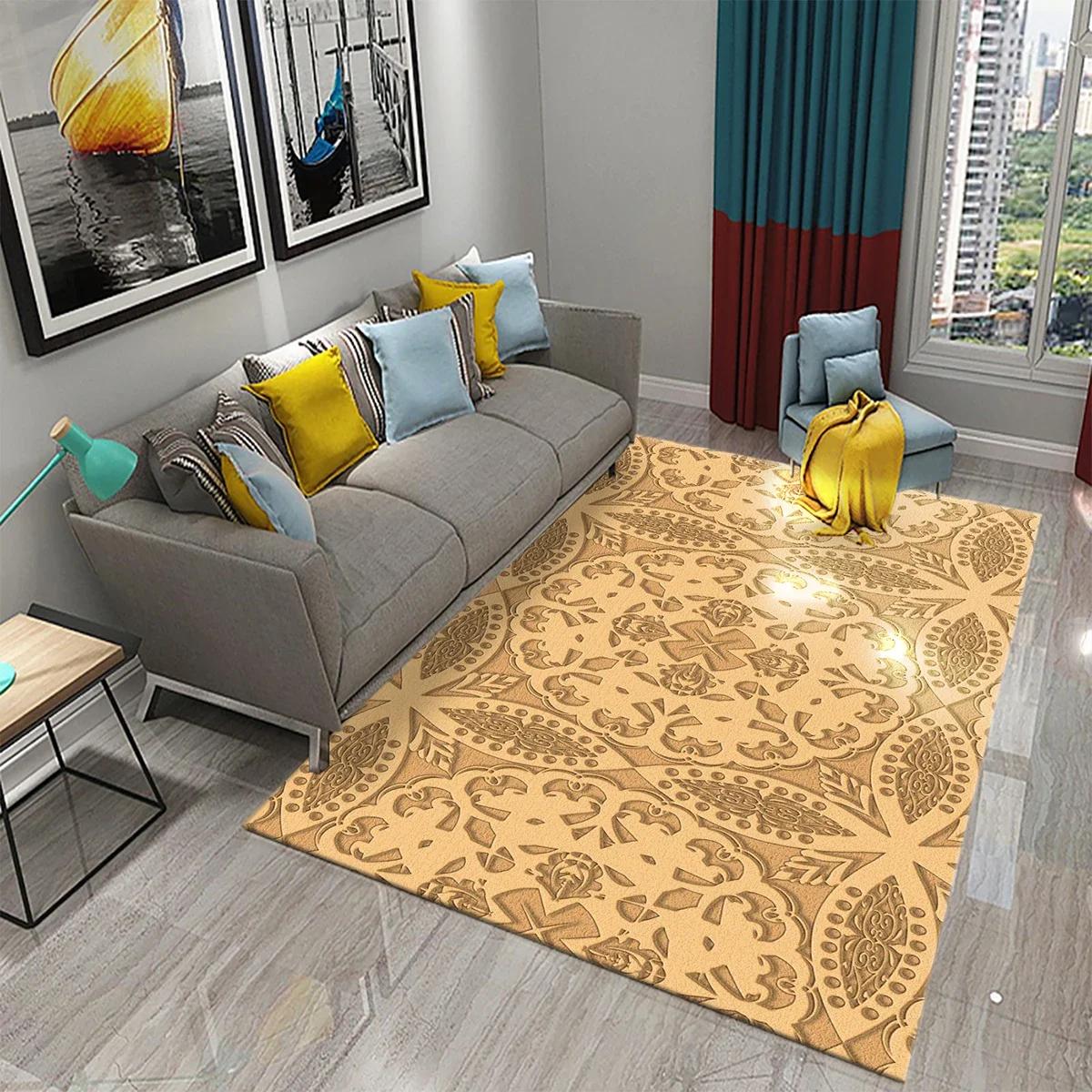 

3D Color Retro Carpet for Home Living Room Decor Bedroom Bedside Floor Area Mats Kitchen Bathroom Door Entrance Non-slip Rugs 40x60cm