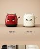 Little Devil Mini Desktop Trash Can with Lid - Cute Waste Basket for Office, Living Room, or Household.