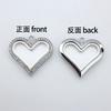 10pcs Heart Glass Living Memory Locket Magnetic Floating Charms Locket Medallion Necklace Pendant For DIY Women Jewelry Making