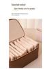 Elegant Leather Jewelry Storage Box for Rings and Earrings