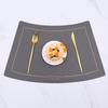 Round table fan-shaped western food mat waterproof and oil-proof table mat thermal insulation mat high temperature coaster bowl plate mat thermal