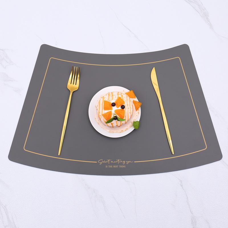 Round table fan-shaped western food mat waterproof and oil-proof table mat thermal insulation mat high temperature coaster bowl plate mat thermal