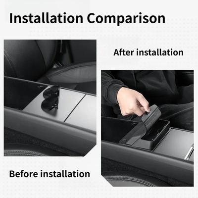 Zentrale Armlehnen-Aufbewahrungsbox für Tesla Model 3 Y Highland Juniper 2025 Auto Brillen Handy Aufbewahrungstasche Multifunktionales Zubehör