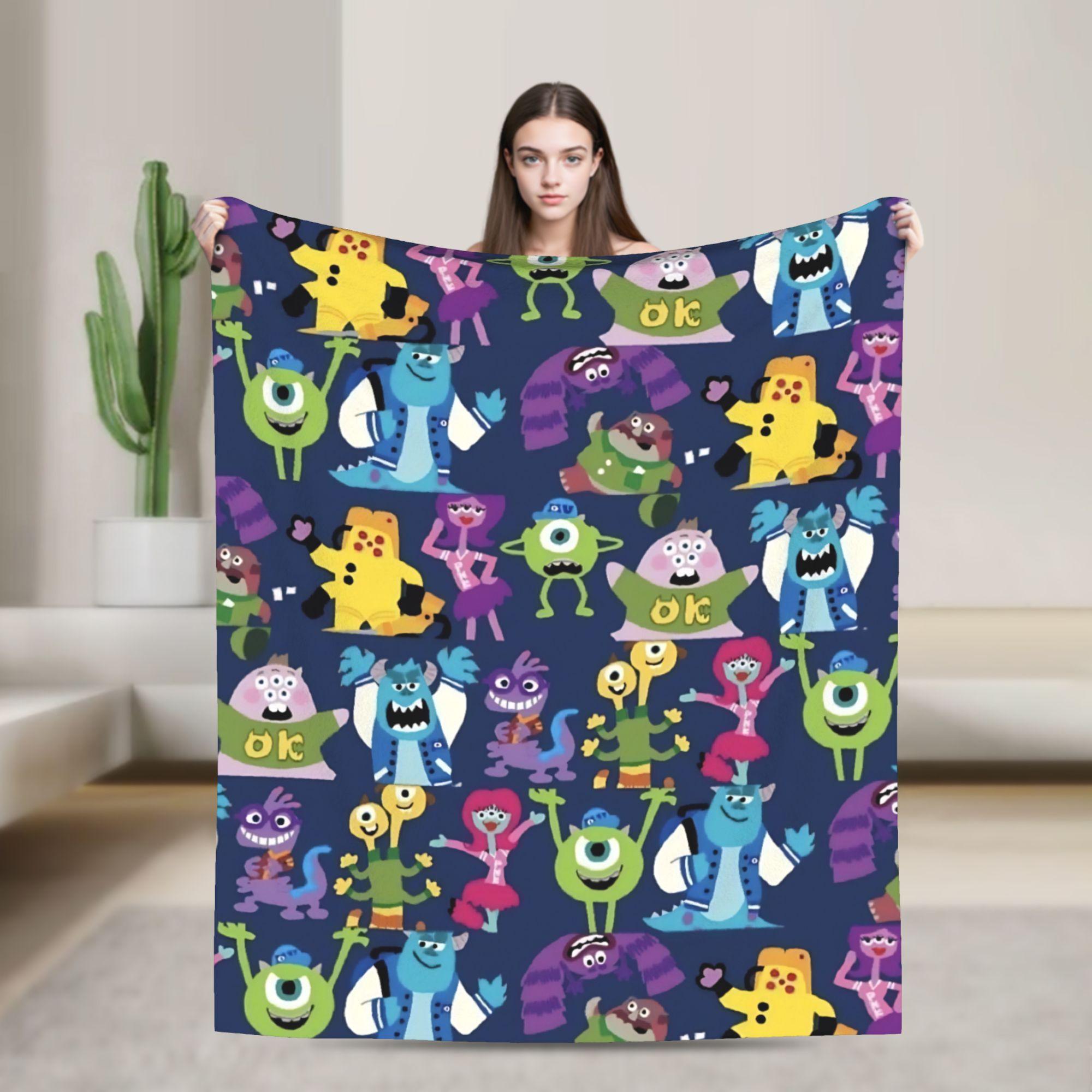 

Monster Inc Blanket Quality Warm Soft Cartoon Throw Blanket Winter Picnic Couch Bed Graphic Bedspread 75x90cm