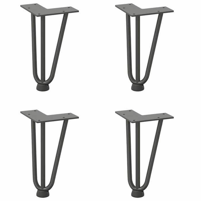 VidaXL Hairpin Legs for Coffee Table 4 Pieces Anthracite 20 Cm Solid Steel 4012434