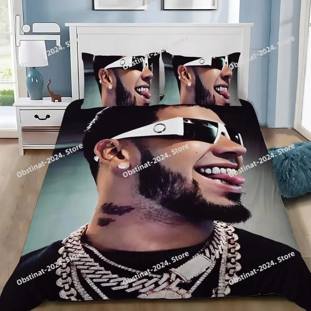 Anuel AA Real Hasta La Muerte Duvet Cover Pillowcase Bedding Set Boy Girl Bedroom Decoration Children Single Double Large Size