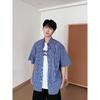 2024 Letter Long Sleeved Shirt Japanese Hong Kong Style Ins Loose Shirt Men'S Summer Trend Versatile Casual Jacket