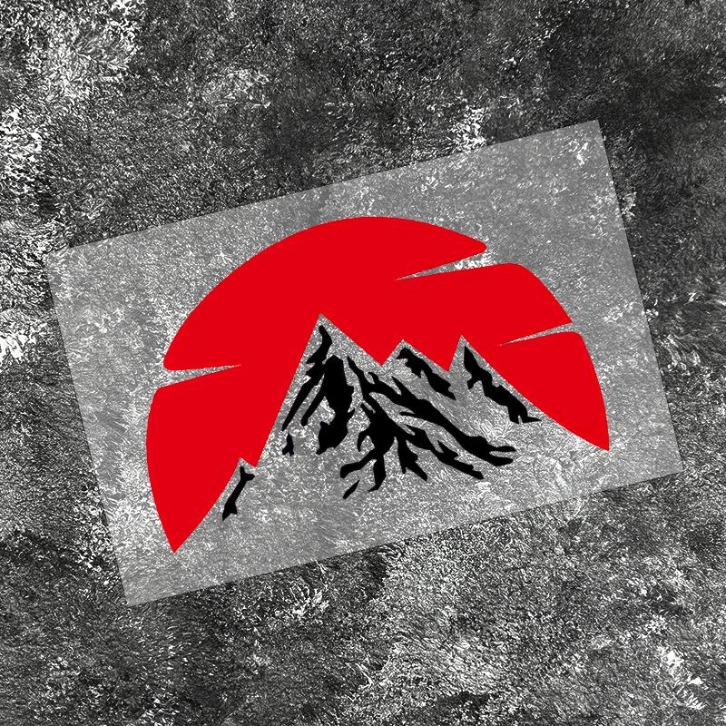

Red Sun Mountain Car Stickers Waterproof for Body Windshield Window Trunk Vinyl Refit Decals Durable Decoration Auto Accessories 6.5x4.1CM(S)
