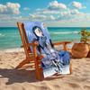 1pc C-Coraline (5) Beach Towel, Comfortable and Thick, and Swimming/Bath/Picnic/Camping Towel, Suitable for Seaside Beaches