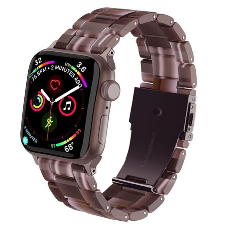 Resin Strap for Apple Watch Band 44mm 40mm 42mm 40mm Accessoreis Luxury Watchband Belt Bracelet iWatch Series 3 4 5 Se 6 Band