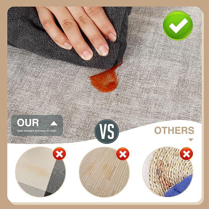 Popular square cloth pattern placemat waterproof and oil-proof table mat thermal insulation mat leather premium hotel meal
