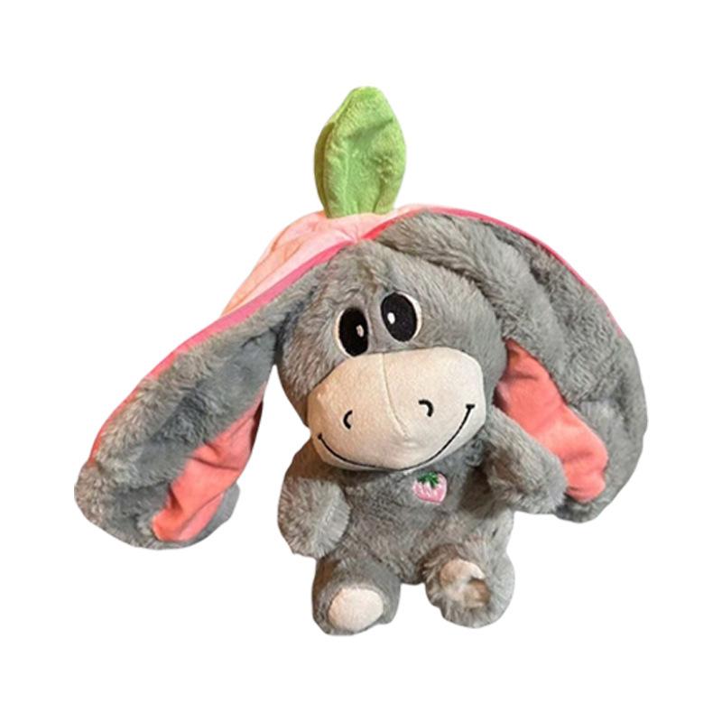 

Anxiety Breathing Relief Avocado Strawberry Donkey Plush Toy Kids Soothing Doll рожевий