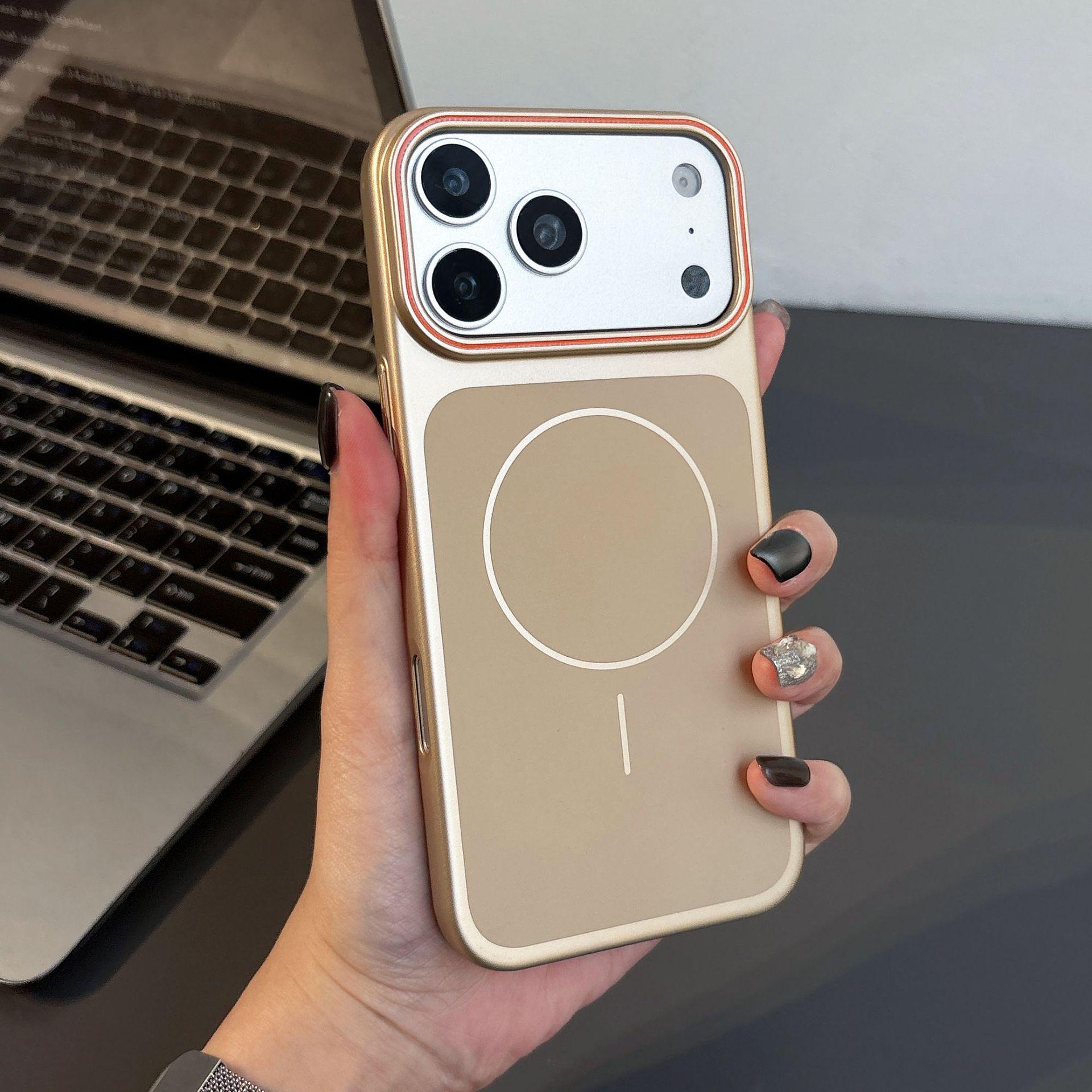 

Solid Color Frosted Hard Case for iPhone 13-17 Pro Max - Drop-proof, Large Hole, Magnetic-Compatible iPhone 15