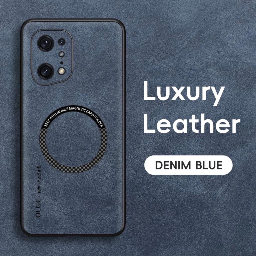 Magnetic Retro Leather Soft Case For OPPO Find X5 Pro X5Pro Wireless Charging Phone Case Cover