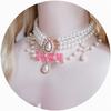 Retro Palace European Lolita Pearl Necklace Clavicle Chain Vintage Gothic Rococo Style Wedding Princess Necklace Accessories
