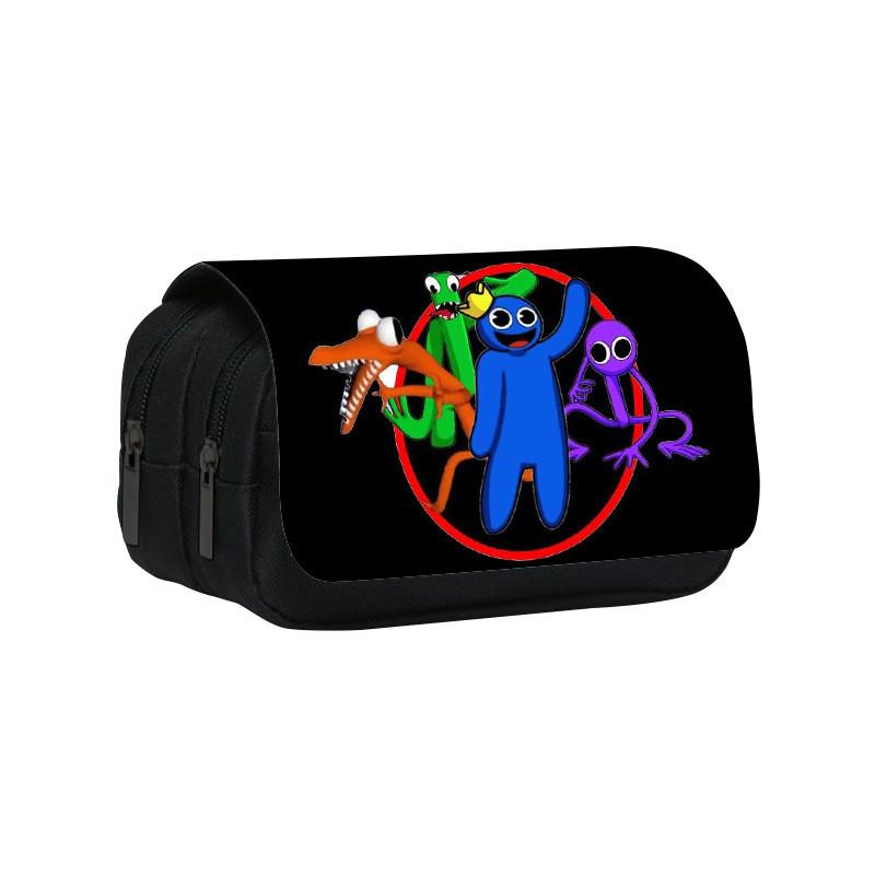 Rainbow Friends Double Layer Pencil Case With Large Capacity For Students And Kids