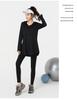 2026 Fashion Plus Size Women's Hooded Yoga & Sports Set - Long Sleeve for Spring/Autumn