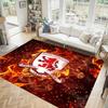 Middlesbrough FC Design Crystal Velvet Carpet Cozy Non?Slip Printed Rug For Bedroom Living Room Entrance