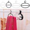 10PCS Circle Shape Coat Hanger Multifunctional Scarf Belt Tie Clothes Display Slots Holder Organizer Space Saving