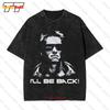 Terminator I'll Be Back Classici Americani Vintage T-Shirt Oversize a V