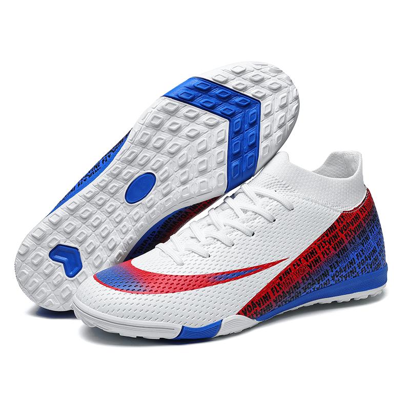 Men Football Boots Professional Society Futsal Soccer Shoes Training Booties Comfortable Resistant Unisex TF Sneaker