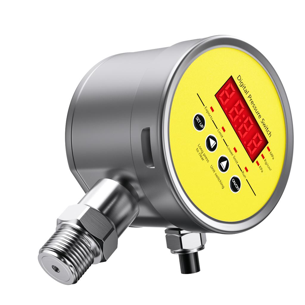 Intelligent Digital Vacuum Gauge 0-60MPa One Relay Output Digital Pressure Switch Controller Pressure Gauge Air Pressure Negative Pressure Water Pump