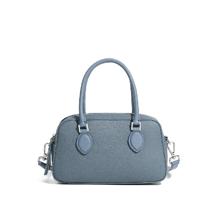 Top Layer Cowhide Mini Pillow Bag High-End Boston Shoulder Underarm Bag 2025 New Women's Genuine Leather High-End Bag