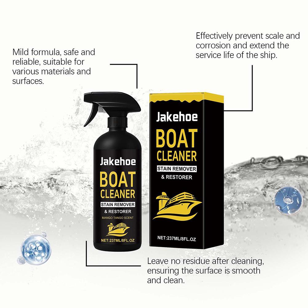 Boat Hull Cleaner For Fiberglass Professional Removing Stubborn Stains Gelcoat Stain Remover Spray Boat Cleaning Supplies 237ml