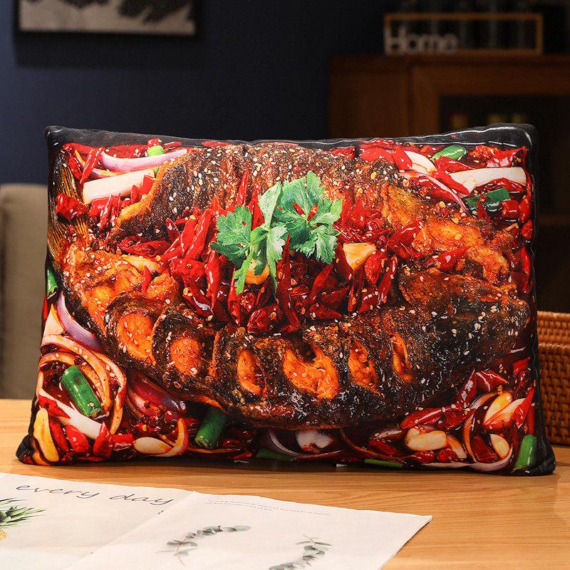 Wanghong Zibo BBQ Plush Food Pillow - Creative Douyin-Style Prank Prop