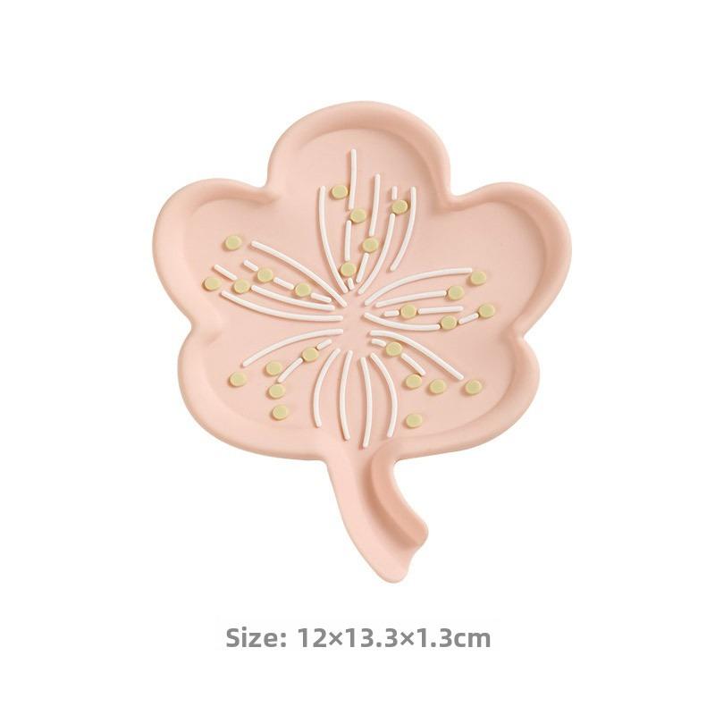 Silicone Soap Box, Petal-shaped Cute Soap Stand, Water-draining Creative Underwear, Fat Cover, Home Bathroom Box