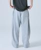 QUTON [Fleece Line Option] Double-Pleat Wide Fit Long Sweatpants_Melange