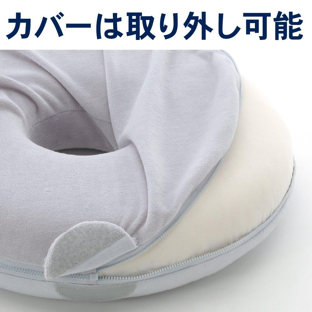 Alphax Low Donut Round Blue Gray Cushion, Resilience, Circular, Shape, Postpartum, Hemorrhoids, Doctor's Cushion,