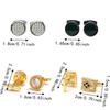 1/2 pair High-End Crystal French Shirt Cuff Buttons Classic Plated Cuff Links  Banquet