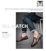 Men's 2025 New Genuine Leather Slip-On Casual Black Shoes - Breathable and Business-Ready