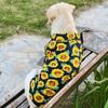 Haustier Sonnenblumenhemd Sommer dünne trendige Kleidung Sonnenschutzkleidung großer Hund Golden Retriever Samo Labrador