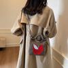 2025 New Environmentally Friendly Shopping Bag Embroidered Nylon Bag Mini Mini Tote Bag Crossbody Female Apple