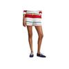 Polo Ralph Lauren SS24 Striped Print Elastic Drawstring Waist Casual Shorts Women Shorts White 211924262-001