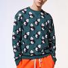 Anta X Oc Collaboration Life Series Panda Print Round Neck Long Sleeve Sweatshirt Men Sweatshirt Dark-Green 152020709H-2