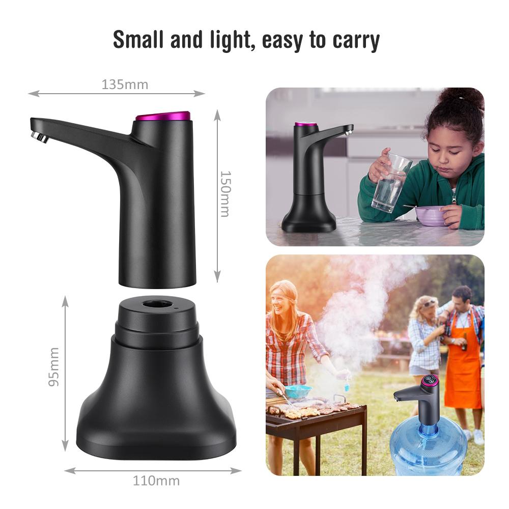 Automatic Water Dispenser Electric Water Pump Button Control USB Charge Portable for Kitchen Office Outdoor Drink Dispenser