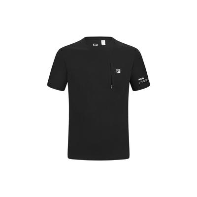Outdoor Lightweight Simple Short Sleeve T-Shirt Men Tops Black A11M337103F-BK