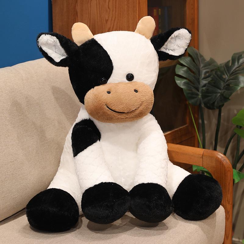 Black & White Cow Bean Plush Toy Doll – Children's Activity Gift